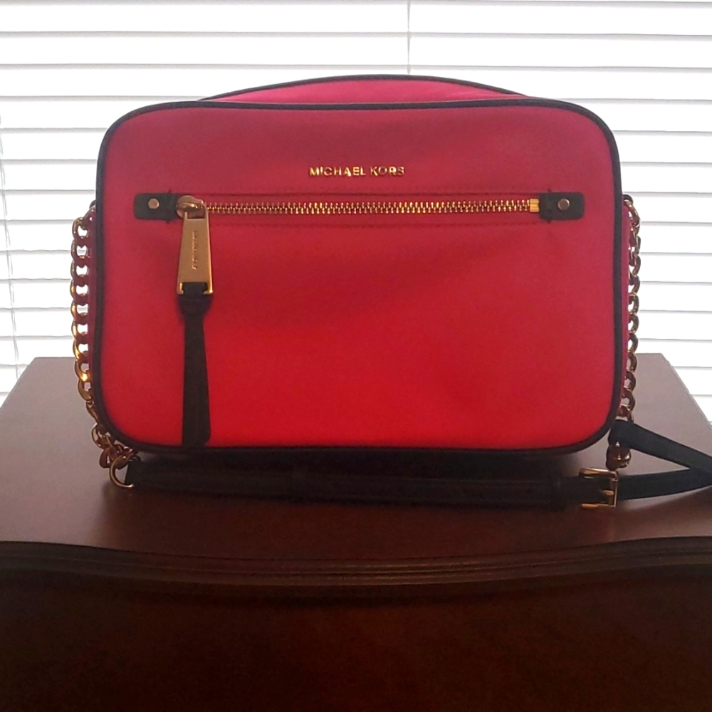 Michael Kors neon pink crossbody
